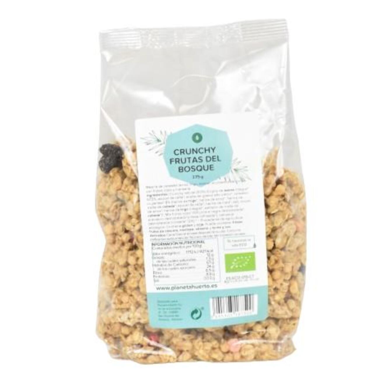 PLANETA HUERTO | Muesli Crunchy Frutas del Bosque ECO 375g – Crujiente Muesli Ecológico con Frutas del Bosque, Rico en Fibra y Vitaminas