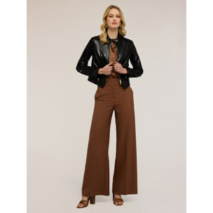 Motivi - Giubbotto con zip e collo alla coreana - Nero