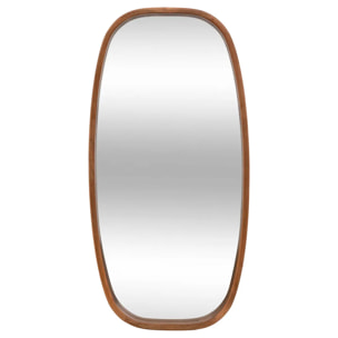 Miroir ovale Jasna bois 80x40cm