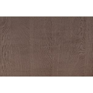 Freya - table à manger ronde extensible - effet bois foncé - 4 à 8 personnes - Bois