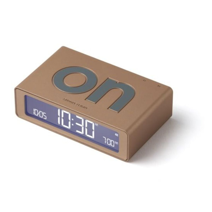 Réveil LEXON Flip Mini de Voyage Rechargeable Or