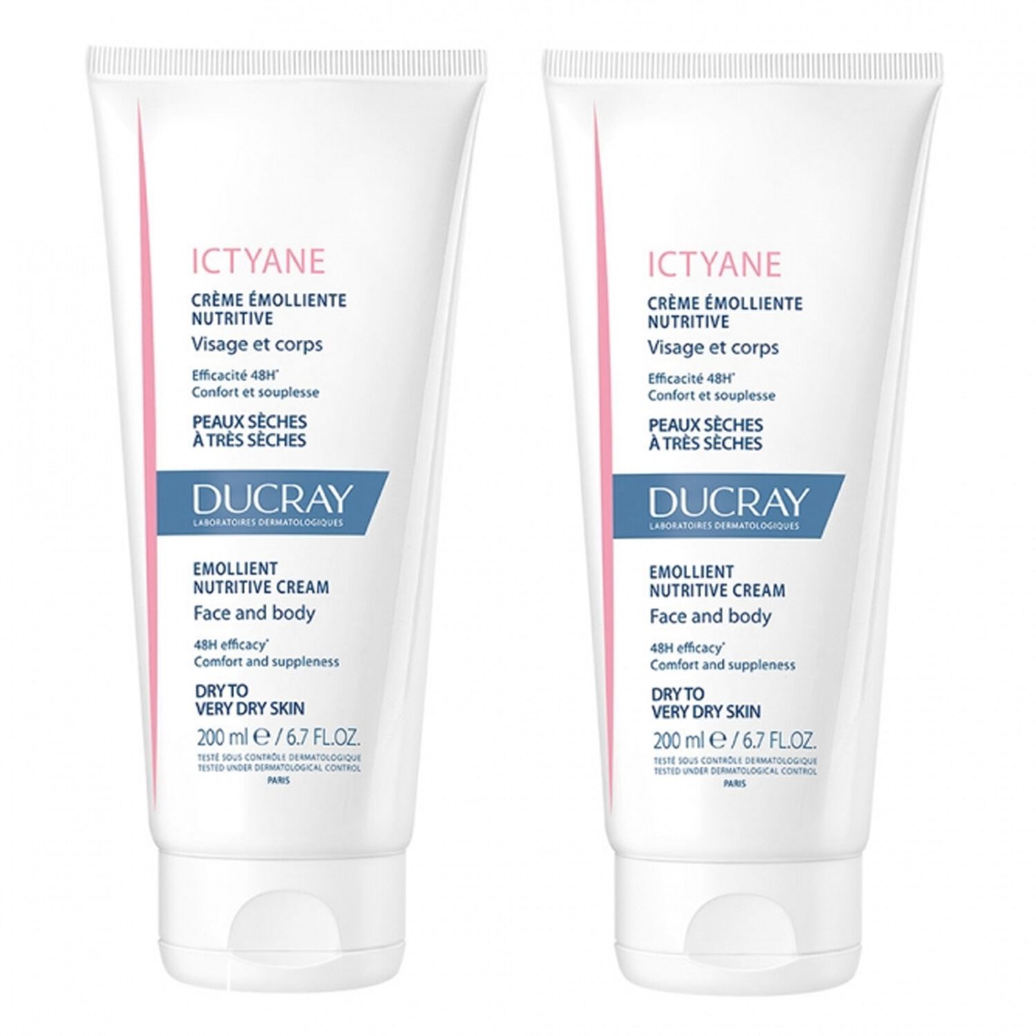 Ictyane - Crème Emolliente Nutritive Visage & Corps 2 x 200 ml