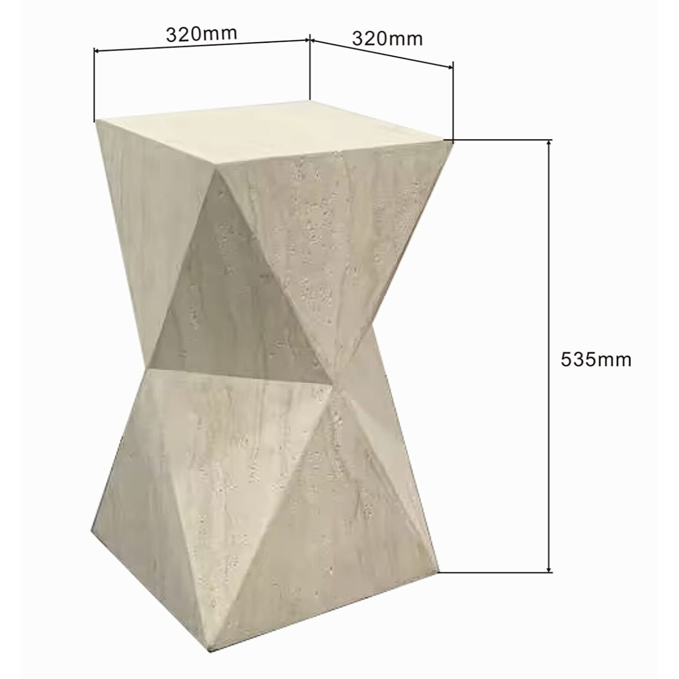 Table d'appoint Travertino Triangle Kare Design