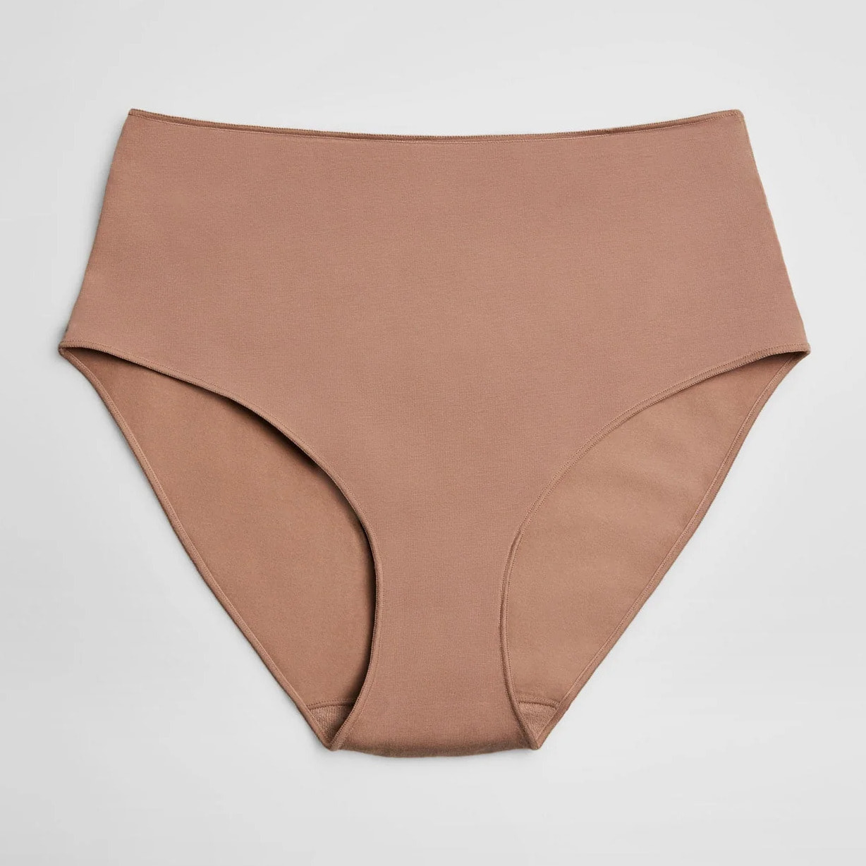 Slip basico a vita alta in cotone visone