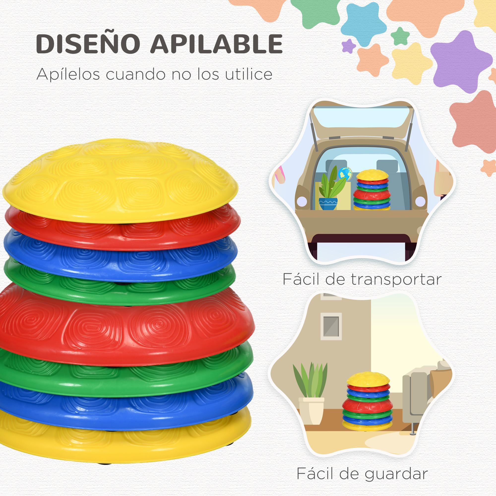 Piedras de Equilibrio para Niños de 3-8 Años Conjunto de 8 Piezas Bloques de Equilibrio Apilables con Base Antideslizante para Entrenamiento de Equilibrio y Promover la Coordinación Multicolor