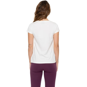 T-shirt donna a manica corta con stampa Leone 1947 Never Without