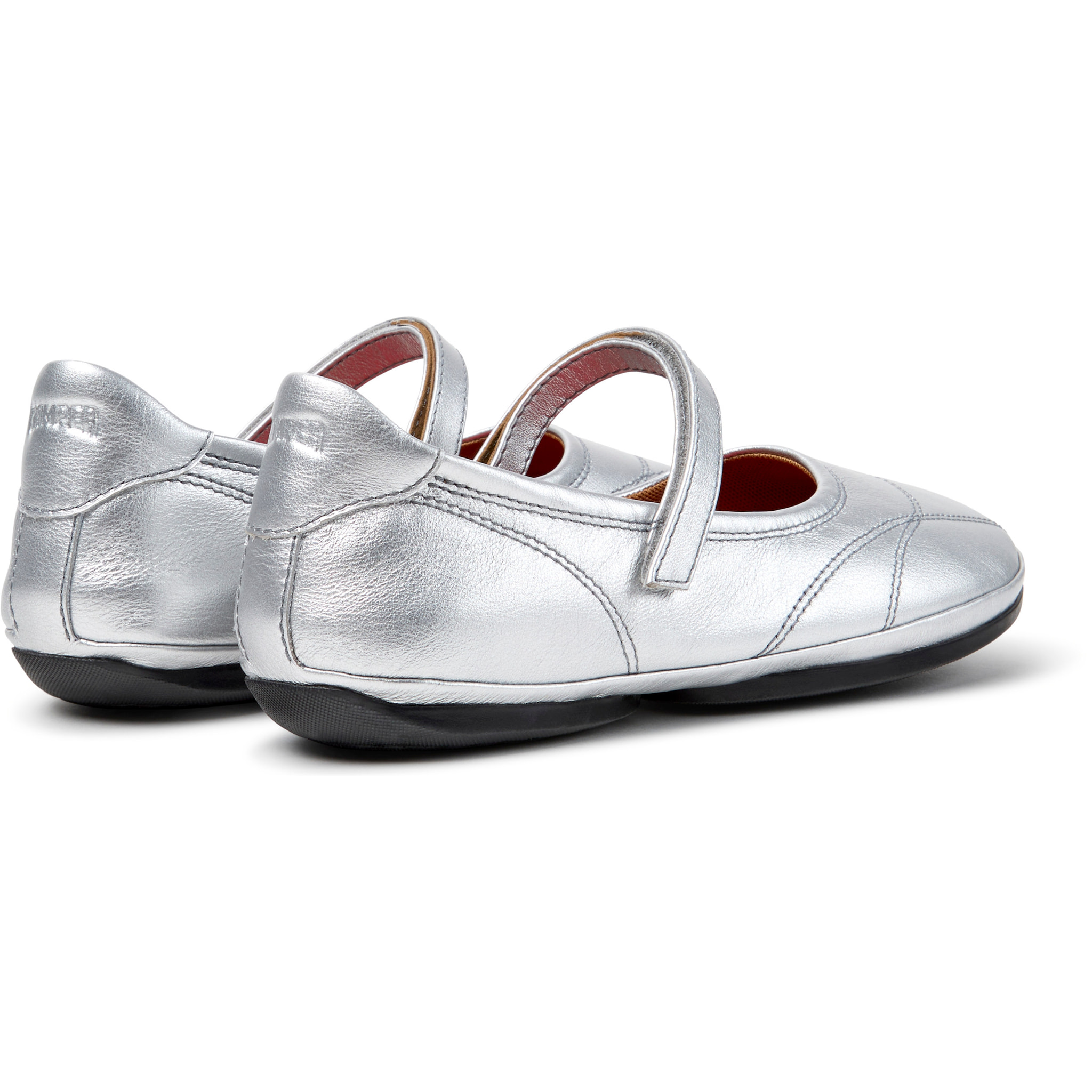 Bailarinas - CAMPER Right Nina - Plateado - Piel lisa