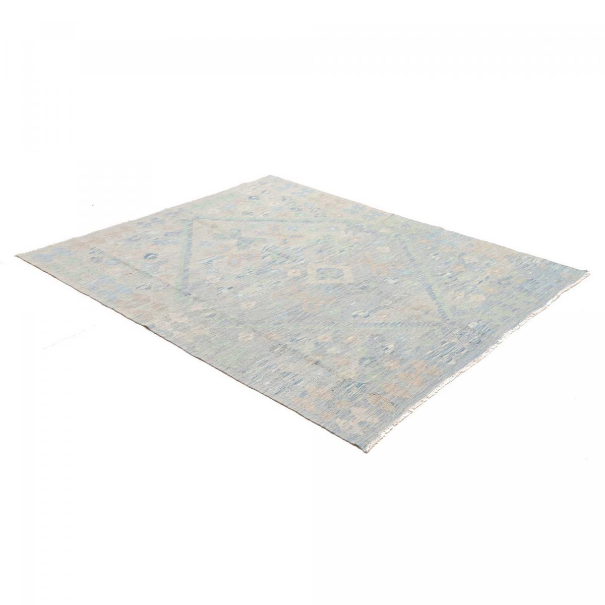 Tapis kilim géométrique, tissé plat en laine, LONALUS