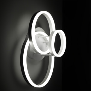 Plafonnier Tomasucci RINGS, en acier et métal, blanc