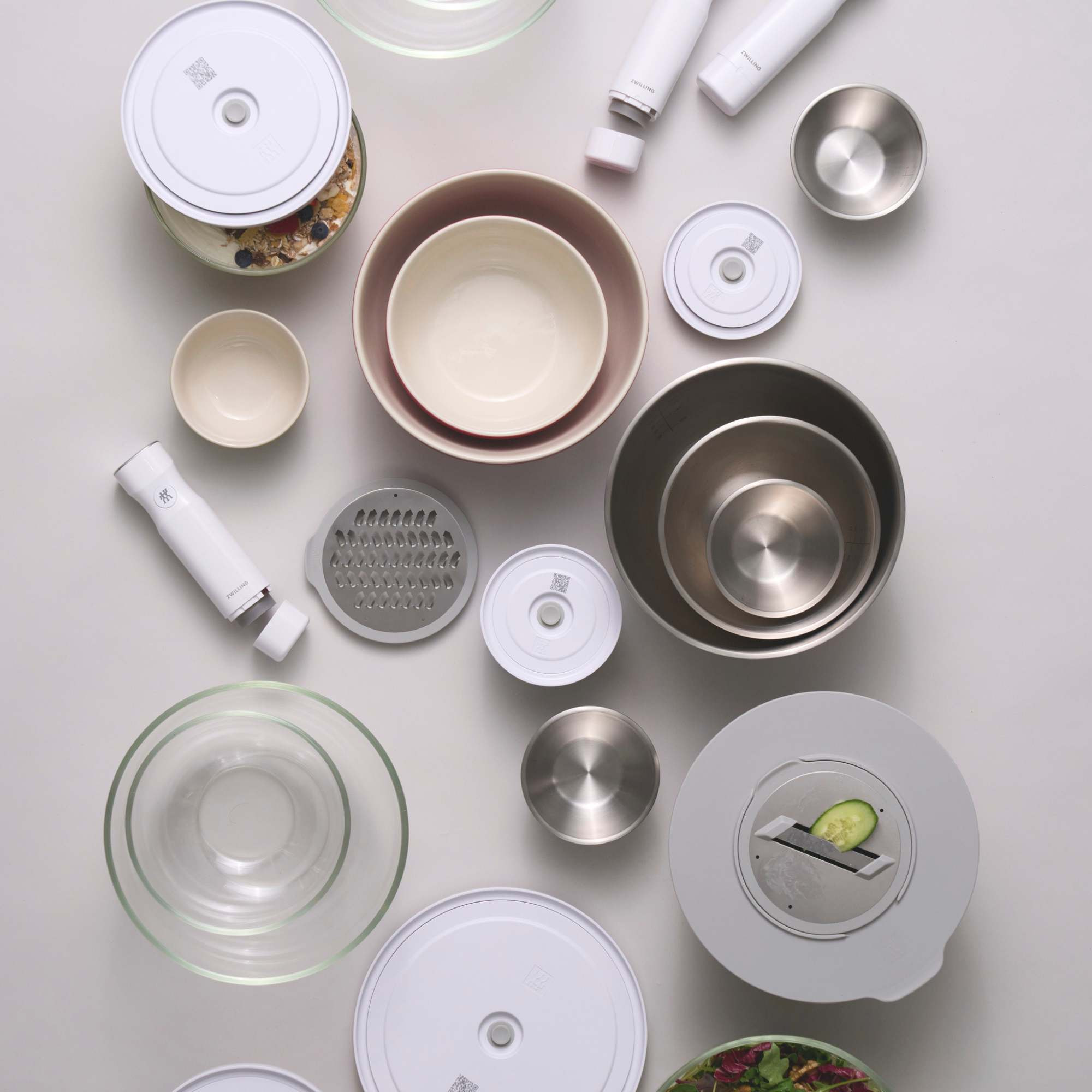 Couvercle de bol sous vide M / 18 cm, Blanc