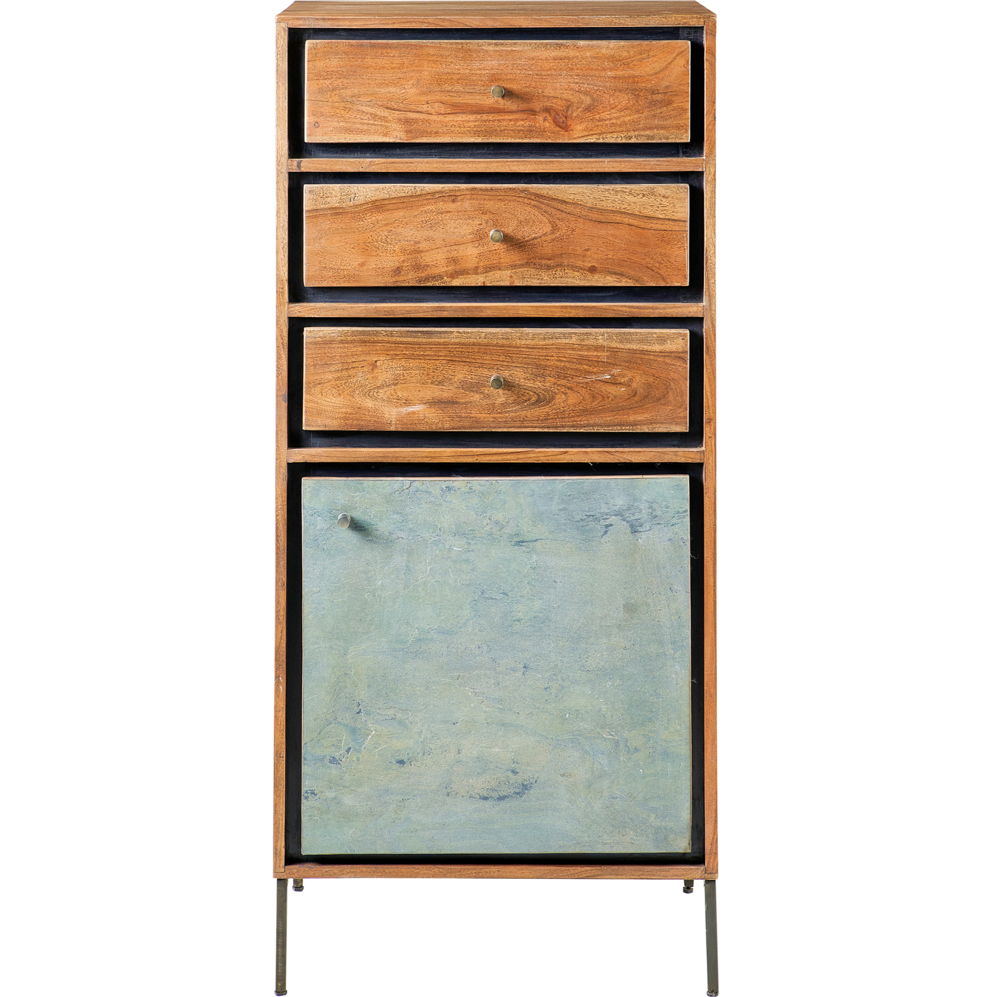 ARDESIA - CABINET 3 CASSETTI UNO SPORTELLO - misura: 58X45X136 cm