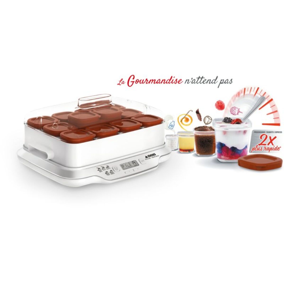 Yaourtière et fromagère SEB YG661A00 Multidélices Express 12 pots