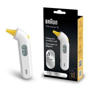 Thermomètre BRAUN Thermoscan 3 auriculaire - IRT3030