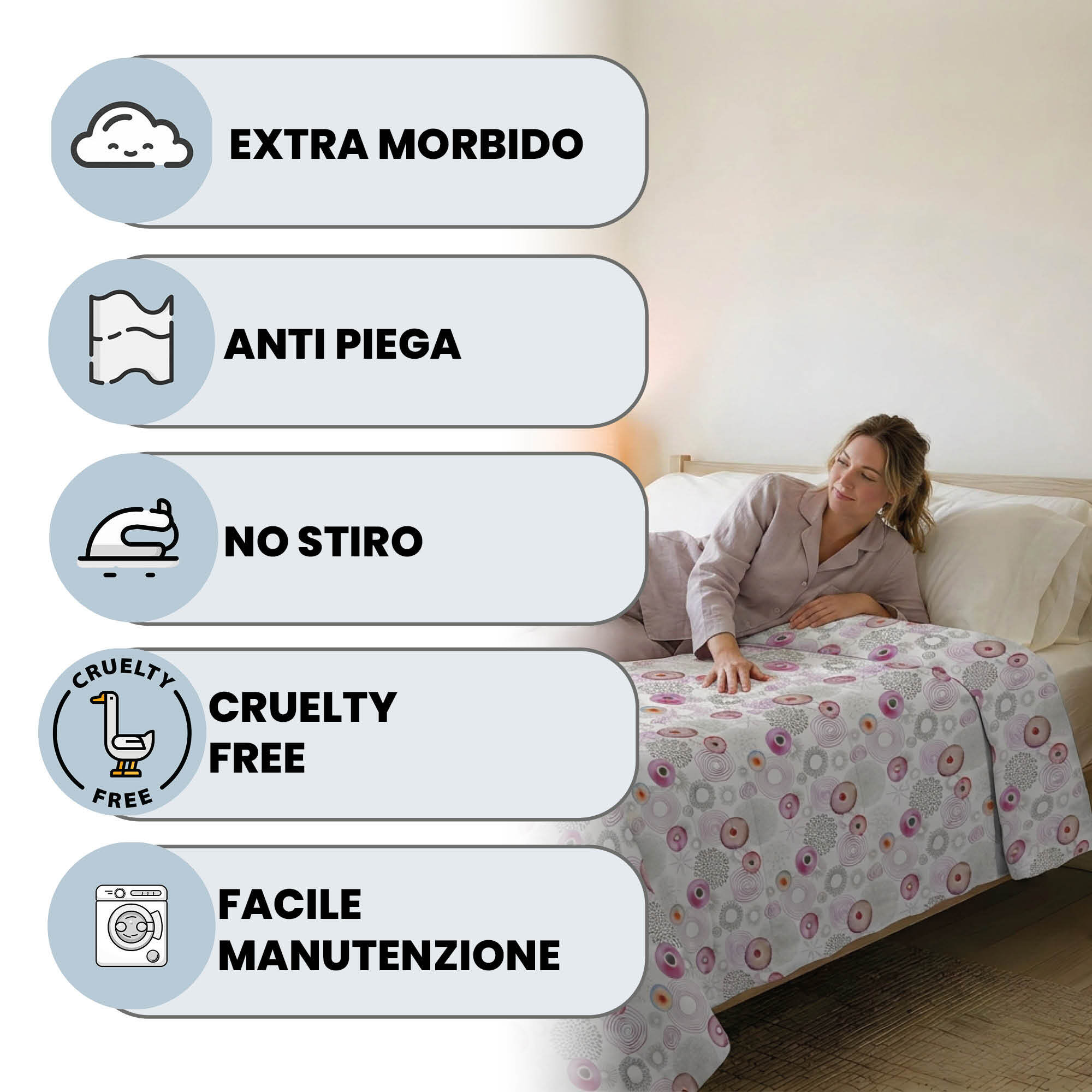 TRAPUNTINO ESTIVO BASIC, 100gr - Made in Italy - MATRIMONIALE
