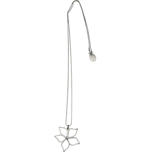Collar largo latón 80cm Irregular Blom plata 10µ