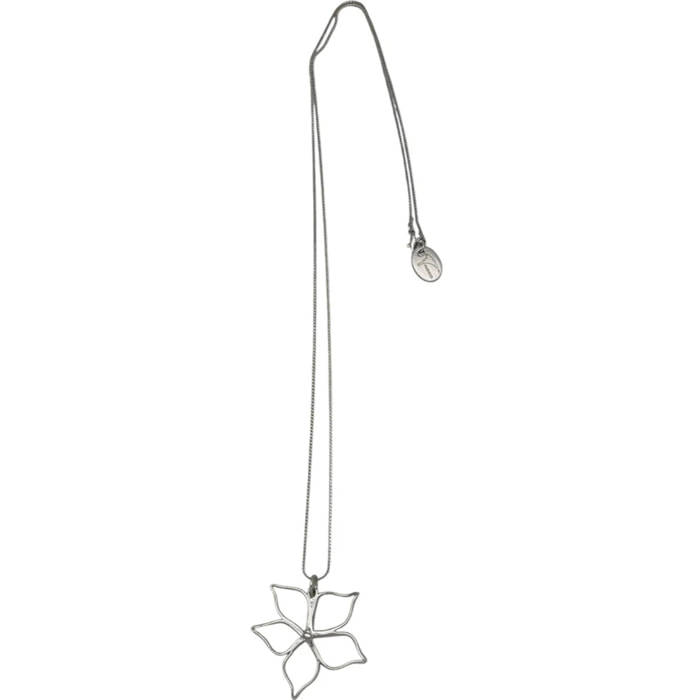 Collar largo latón 80cm Irregular Blom plata 10µ