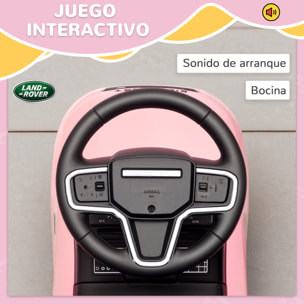 Coche Correpasillos con Licencia de Land Rover, Correpasillos para Niños de 18-36 Meses con Almacenaje, Volante, Bocina, Sonidos de Motor, 65,5x28x42 cm, Rosa