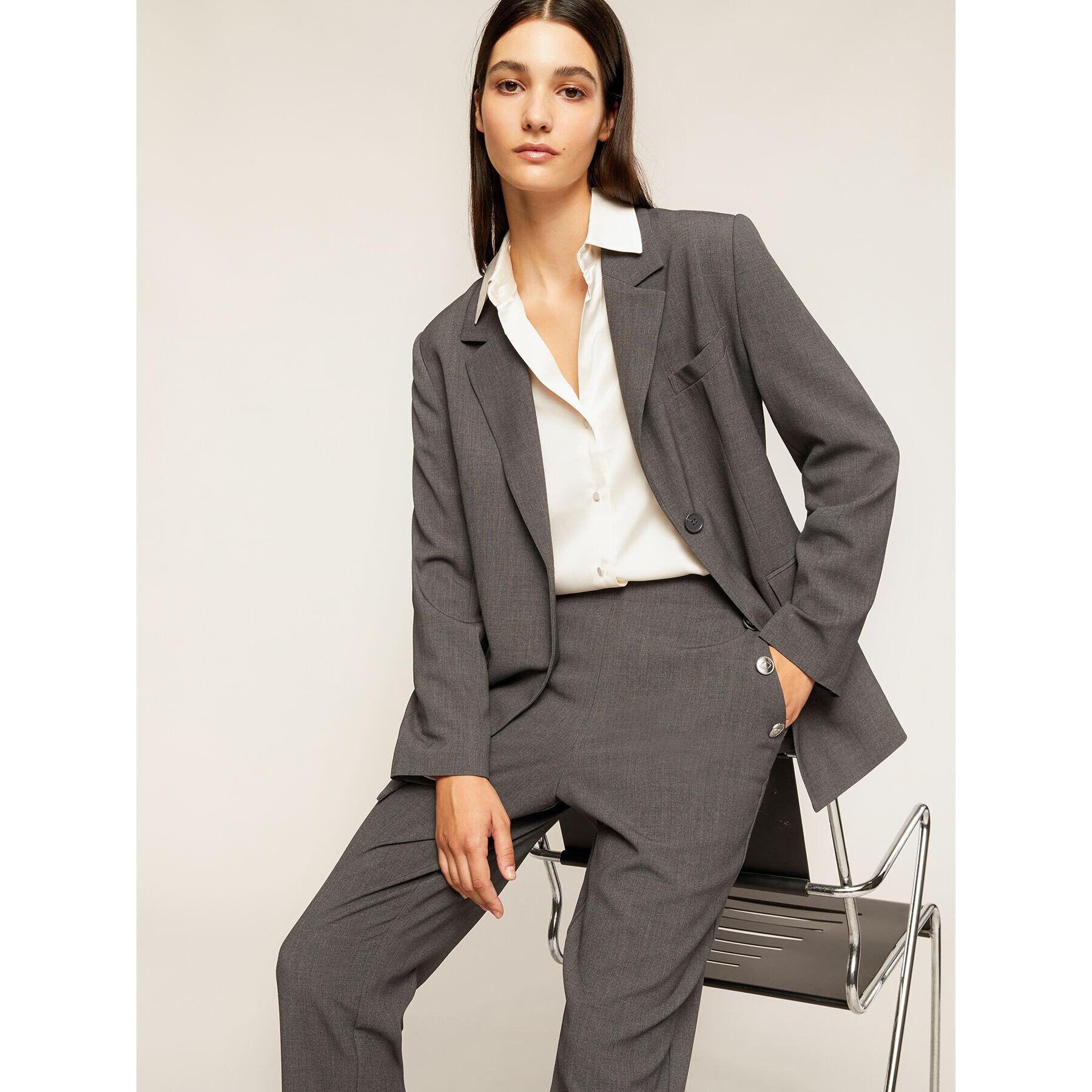 Motivi - Blazer con cintura - Grigio