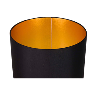 Lámpara Sobremesa Metal Cristal Dorado 38x38x65 Cm