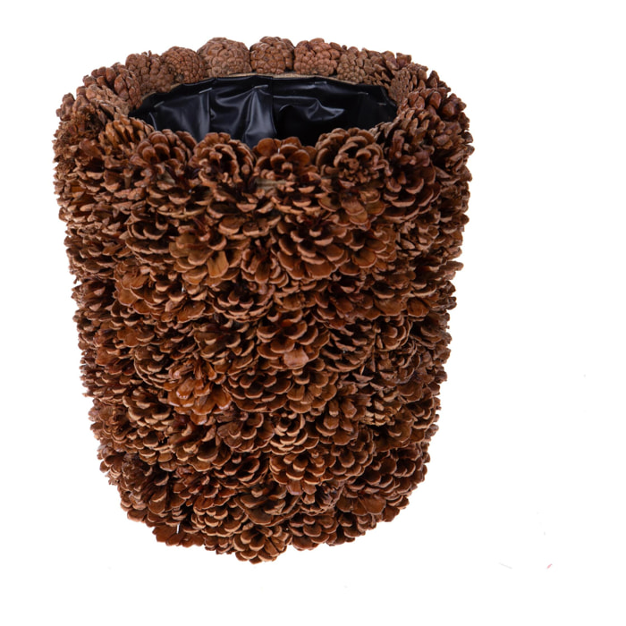 Cachepot con Pigne - Pezzi 1 - 27xH30x27cm - Bianchi Dino SpA