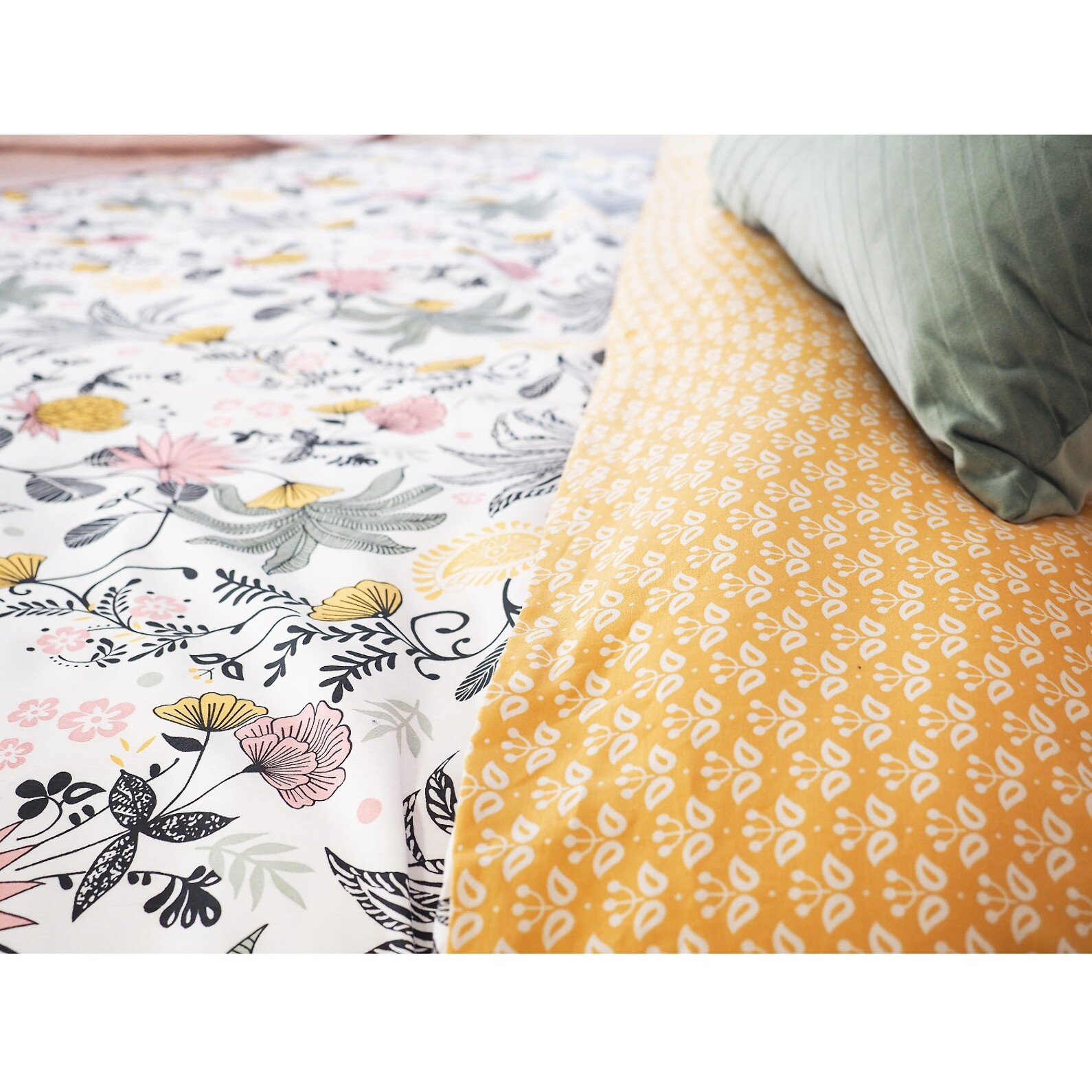 Parure Housse De Couette 3pcs 100% Satin De Coton Bio 78fils Wayan