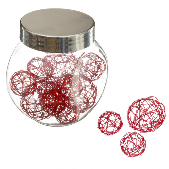 Accessoire boules de décoration ''Spécial Fêtes'' Atmosphera - Couleur: Boules rouge