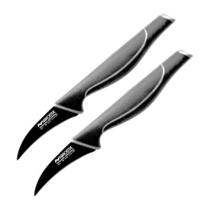 Ensemble de 2 Couteaux d'office 19 cm Nirosta Black Edition