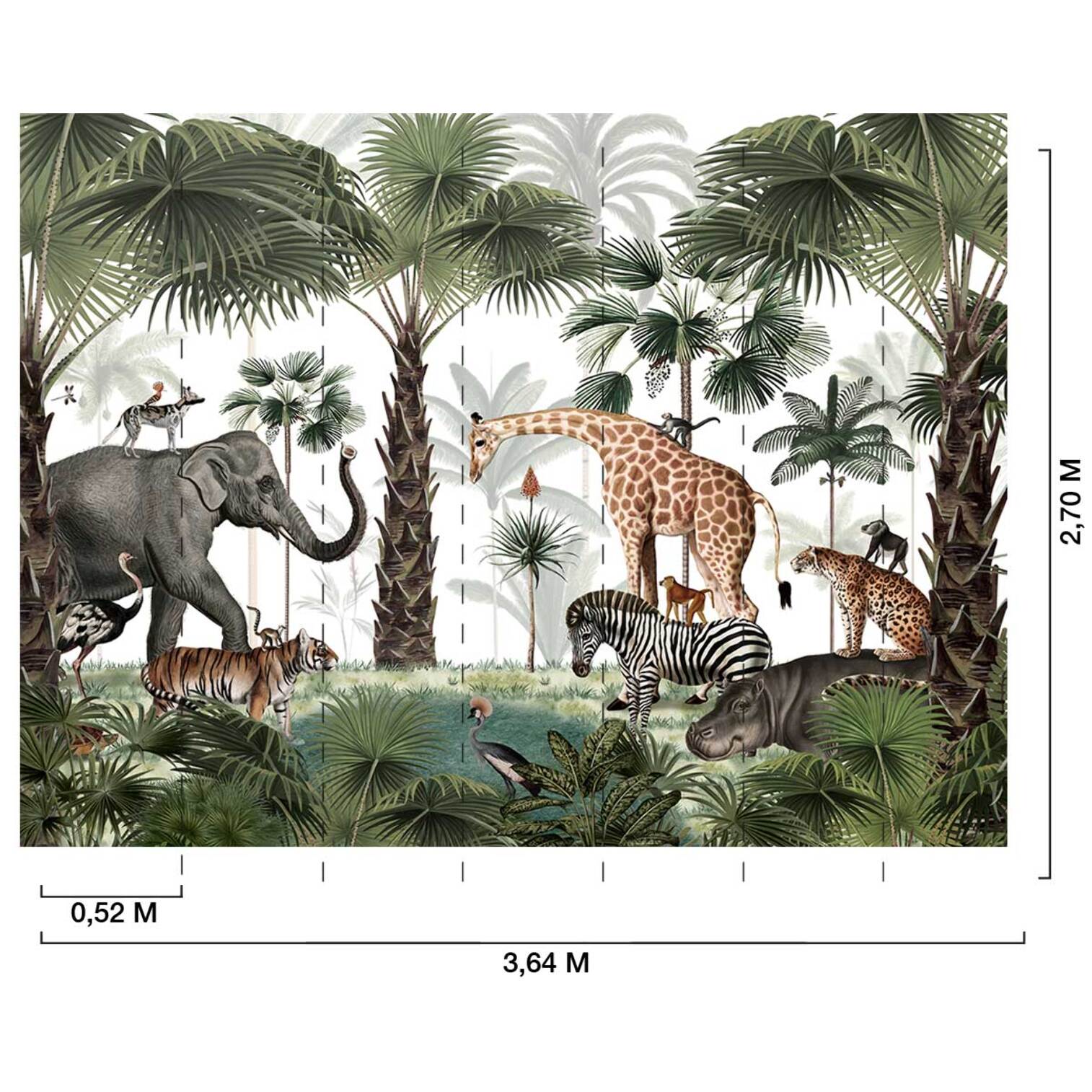 Papier peint salut de la savane Intissé