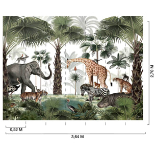 Papier peint salut de la savane Intissé