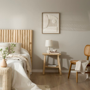 Table de chevet Nusa -bois massif de teck-couleur naturel 50 x 55 x 40 cm