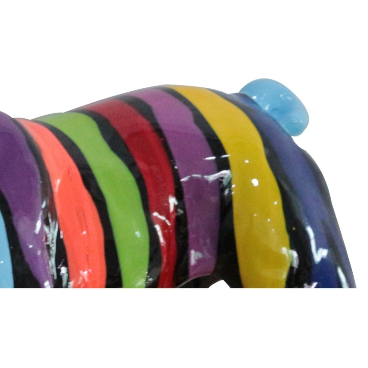 Statuette chien multicolore en résine H41cm- MUFFIN