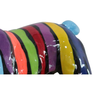 Statuette chien multicolore en résine H41cm- MUFFIN