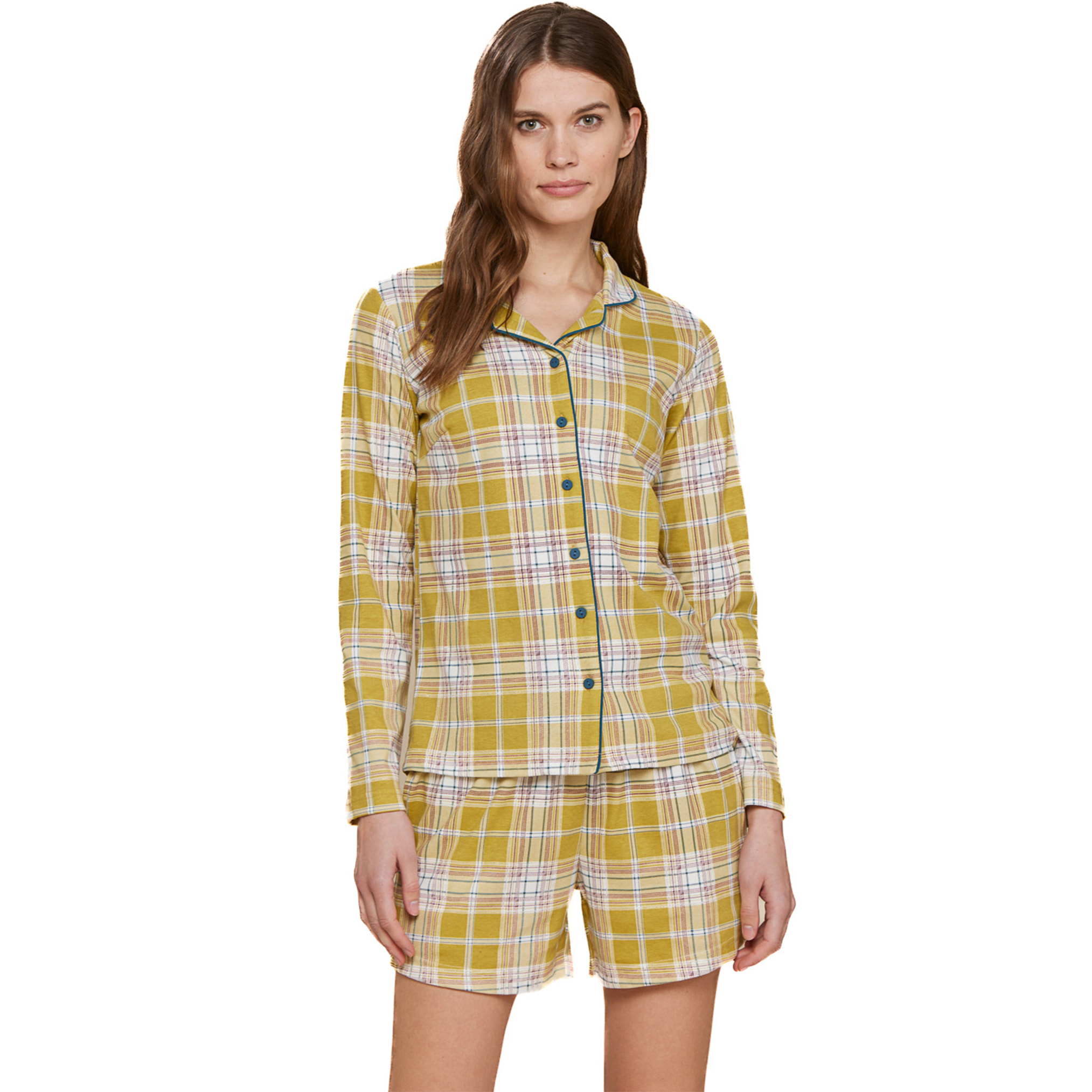 Pigiama donna caldo cotone tartan party Noidinotte