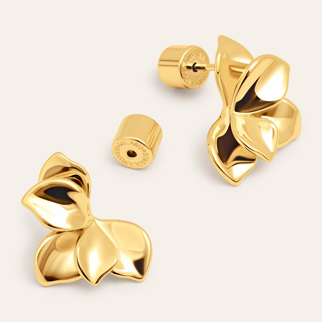 Orecchino Zinnia Placcato Oro