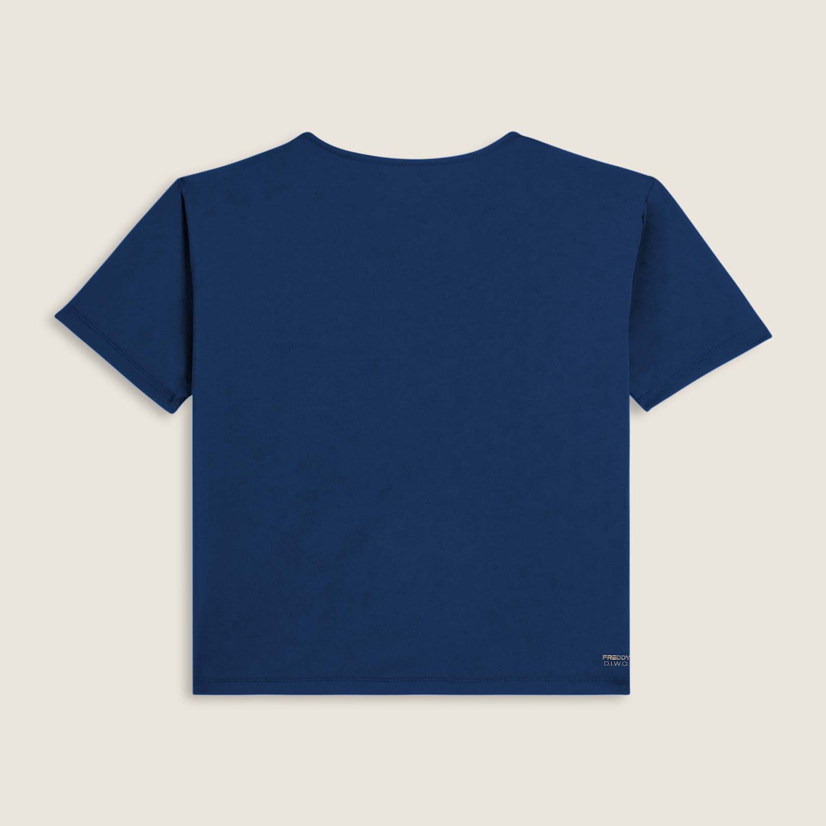 T-shirt cropped con maniche ampie e stampa Mood Up