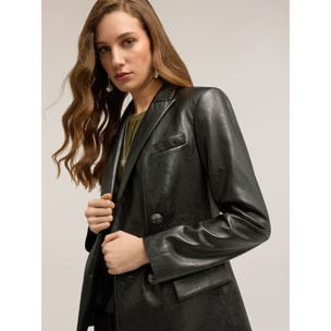 Motivi - Chaqueta blazer cruzada con solapas - Negro