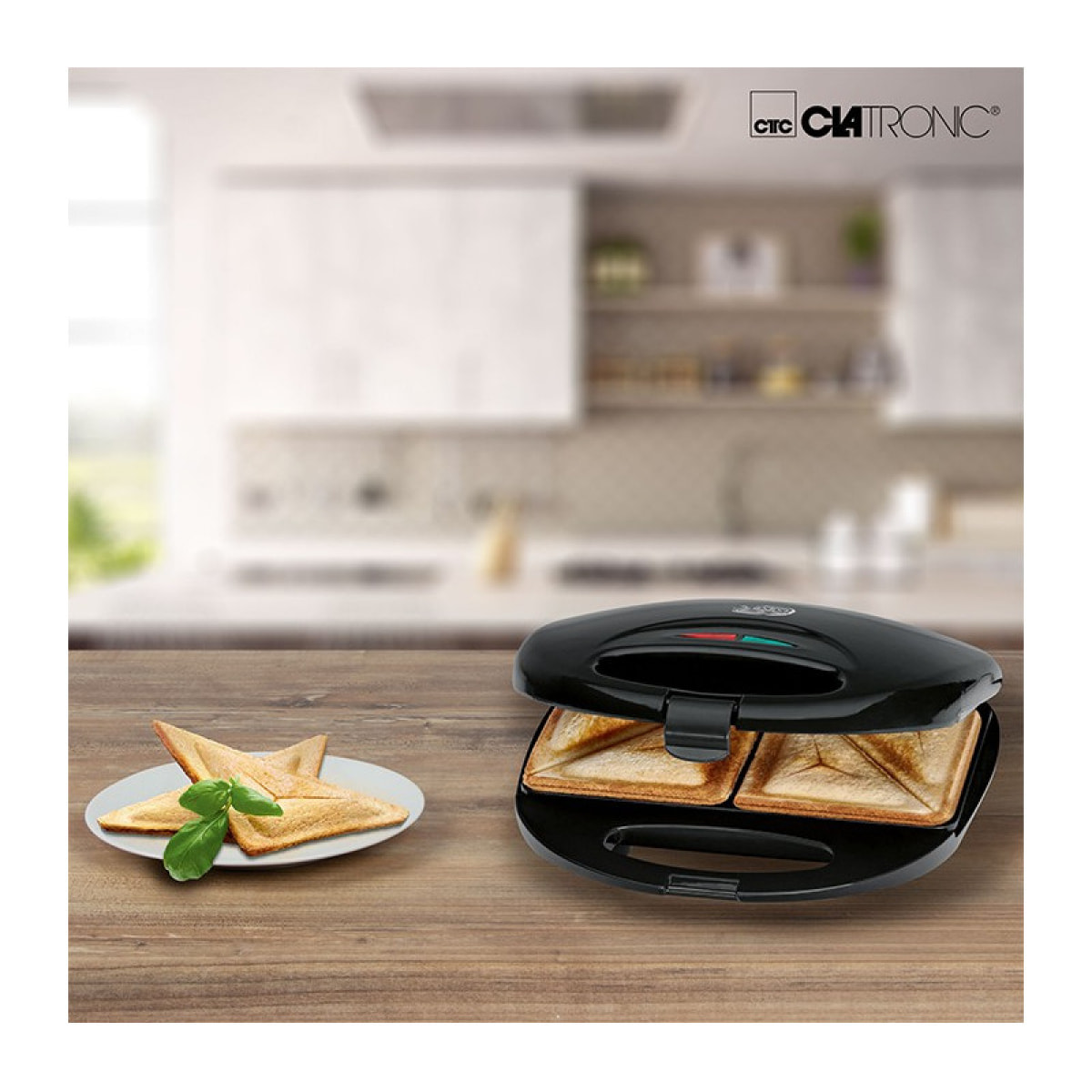 Appareil à Sandwich et Croque Monsieur Clatronic ST 3477 Noir