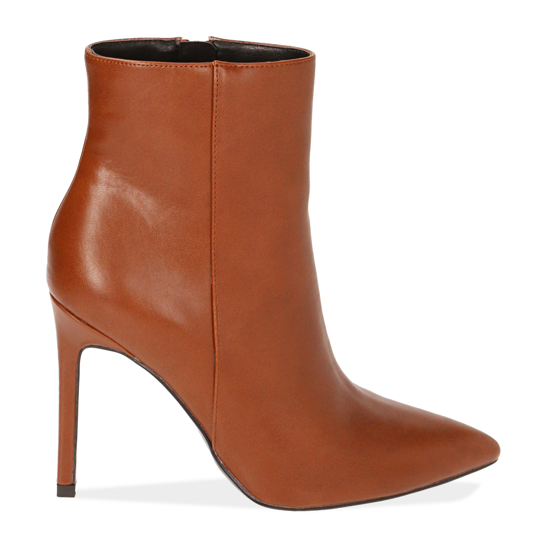 Ankle boots cognac, tacco 10,5 cm