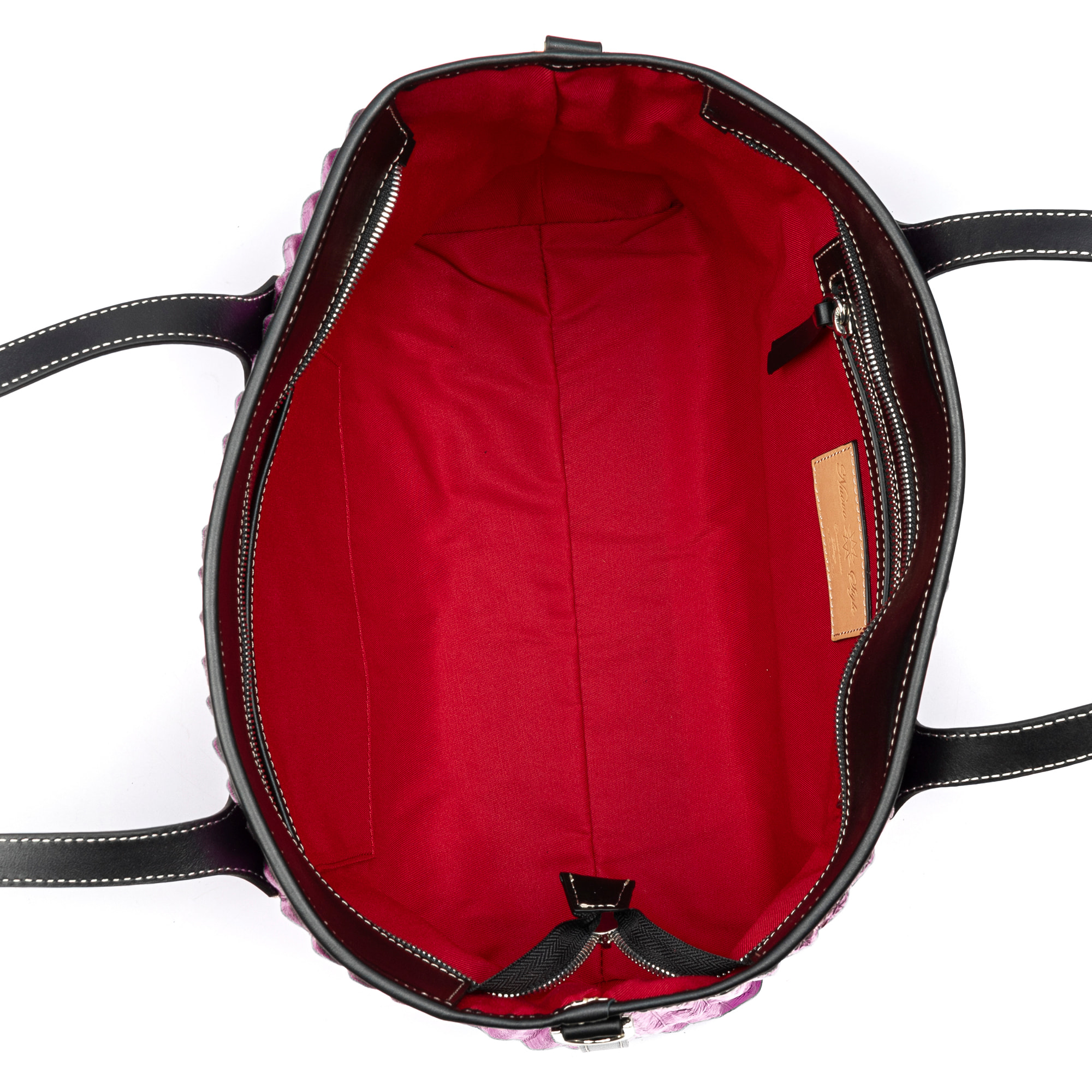 Baceno bolso de hombro mujer. Piel auténtica Napa plegada laminada.