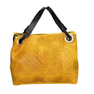 Borsa a spalla da donna - Modello Emilia - Vera pelle - 36.0 x 29.0 x 13.0 cm