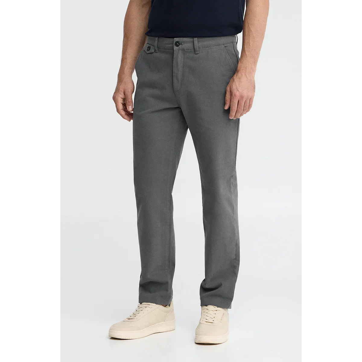 Pantaloni chino grigio dal fit regular con logo Polo Club