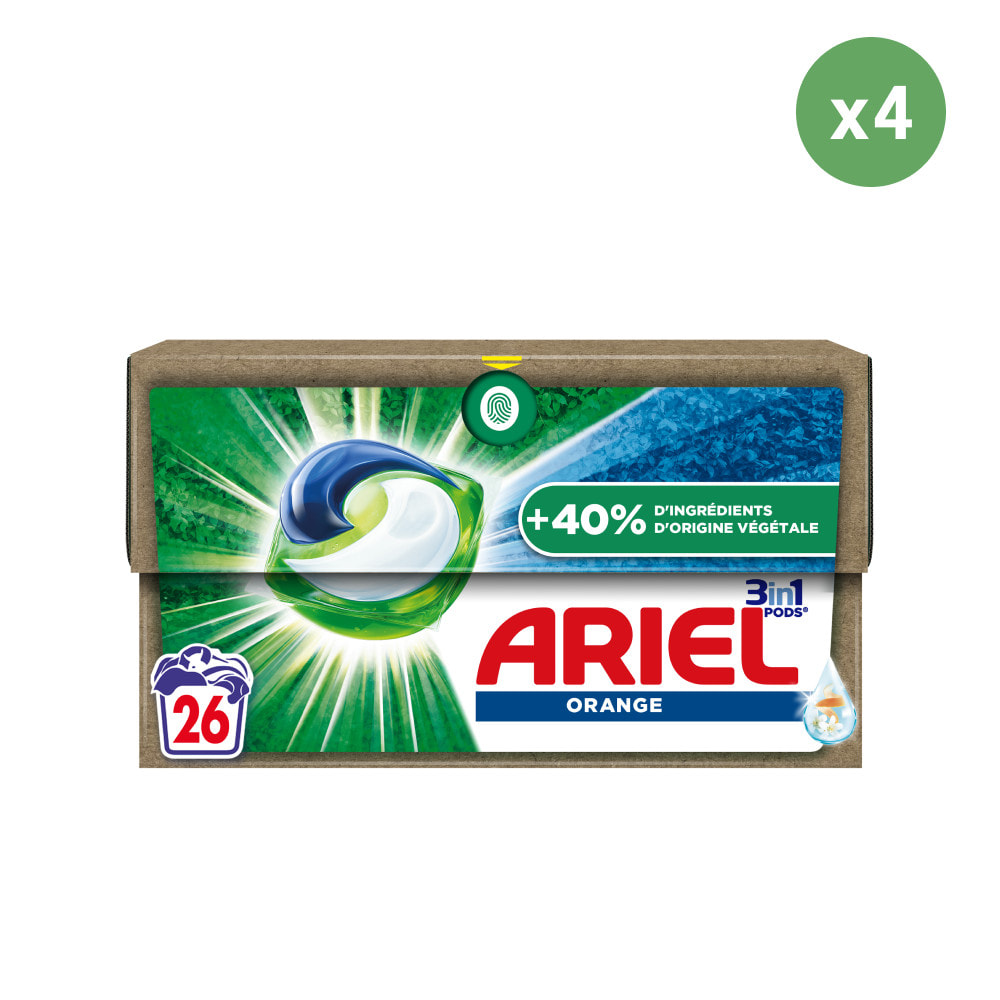 4x26 Pods Huiles Essentielles D'Orange, Lessive En Capsules Ariel