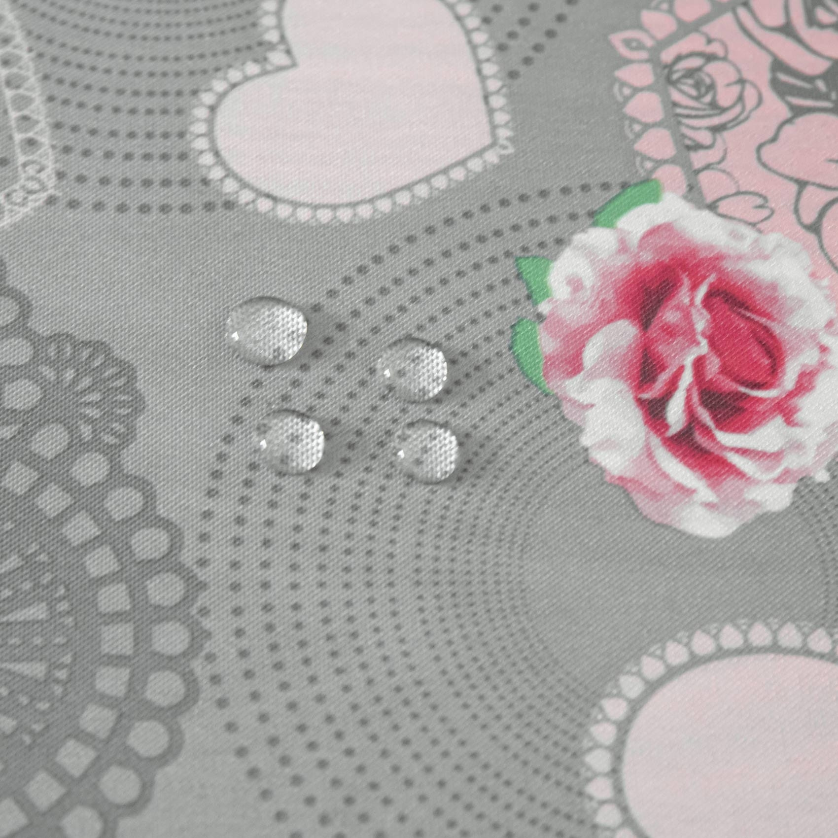 Nappe enduite esprit floral - Gris clair