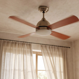 Forlight Ventilador IP20 Borneo E27 15W Patiné Teca