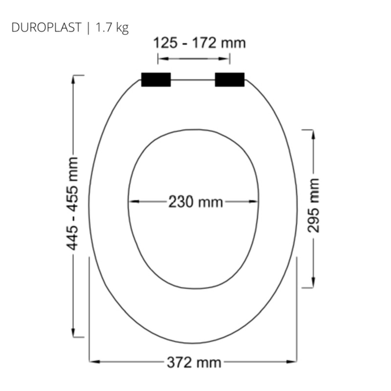 Abattant wc Thermo dur avec frein de chute NEELA Blanc mat - Charnières ABS Chromé Spirella