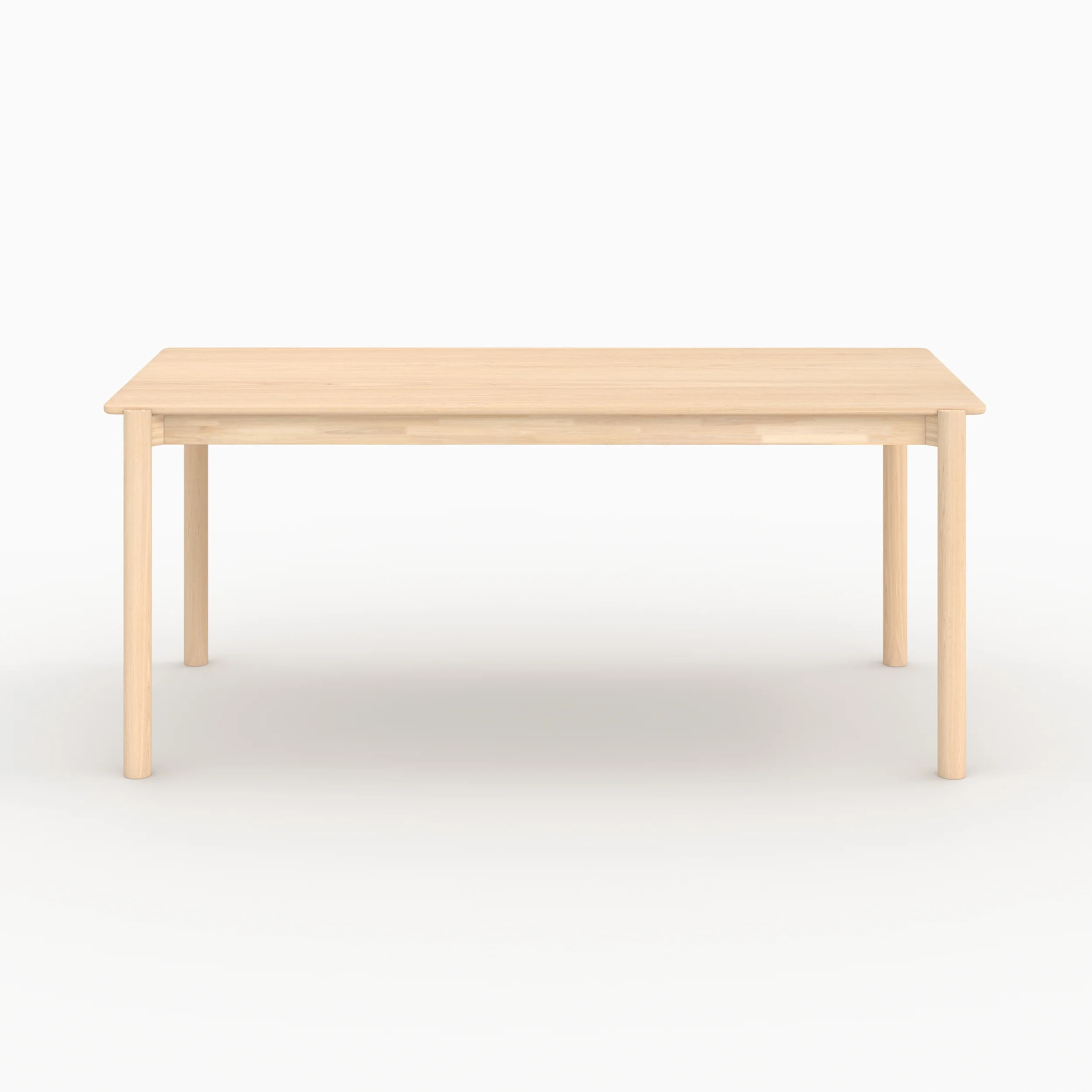 Table rectangulaire en placage frêne effet blanchi 6 places - Irène