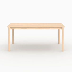 Table rectangulaire en placage frêne effet blanchi 6 places - Irène