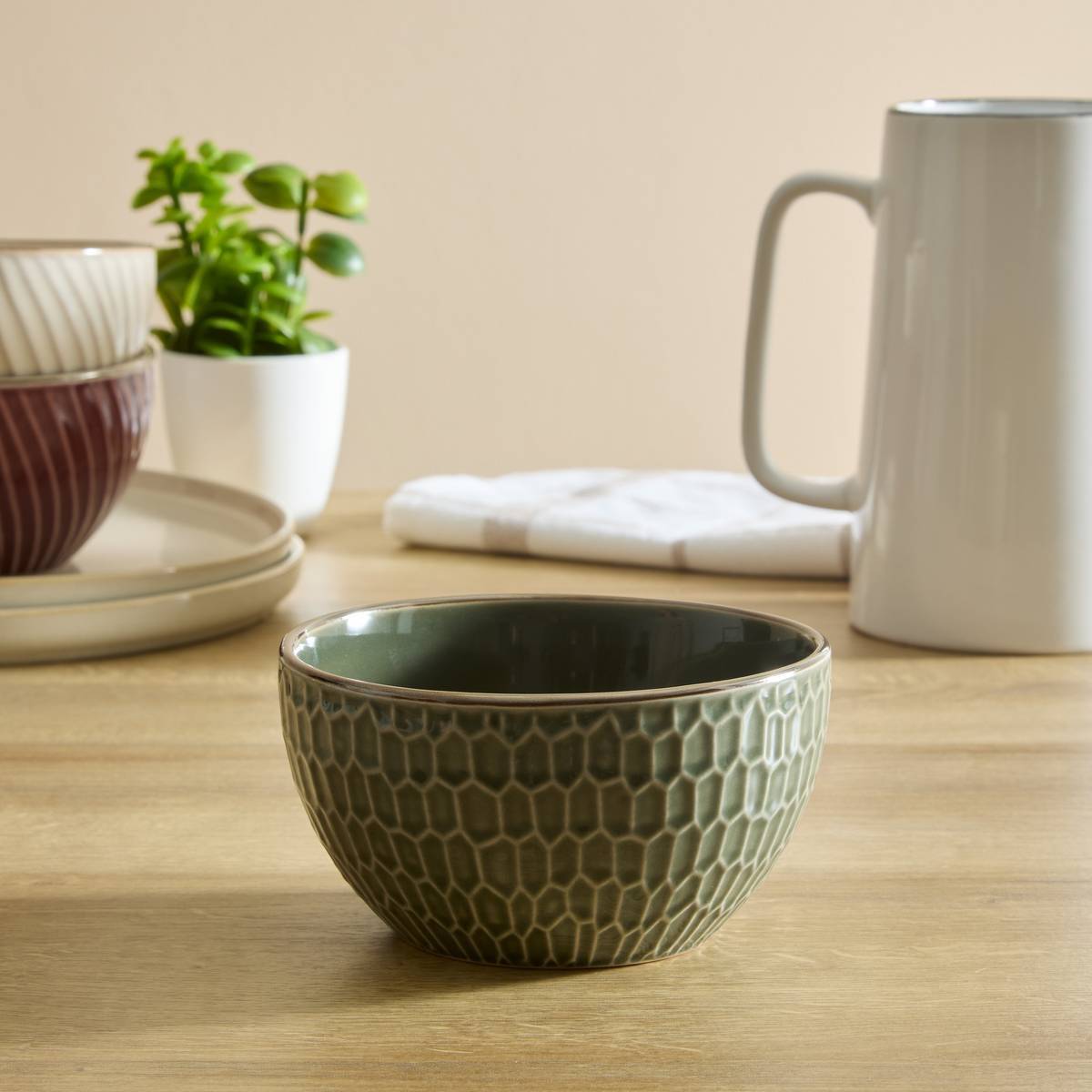 Bol à motifs Ella 65cl vert