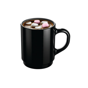 4 mugs noirs 25cl Empilable - Luminarc