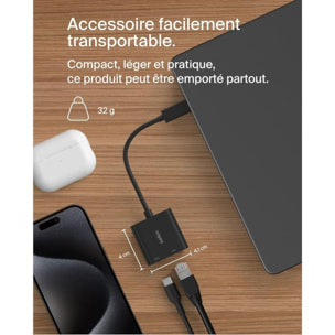 Adaptateur BELKIN USB-C vers ethernet + recharge 100W